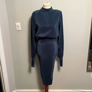 ASOS — Ribbed Halter Mini Dress with Open Back